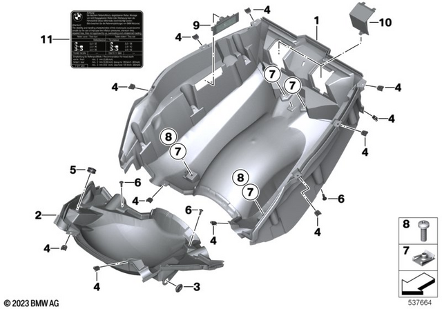 46637725303 - : Flap, Tail Light for BMW-Motorrad Image