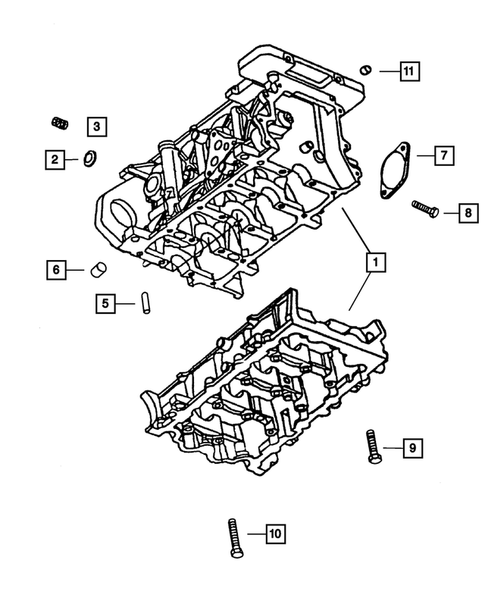 Cylinder Block for 2003 Chrysler PT Cruiser #0