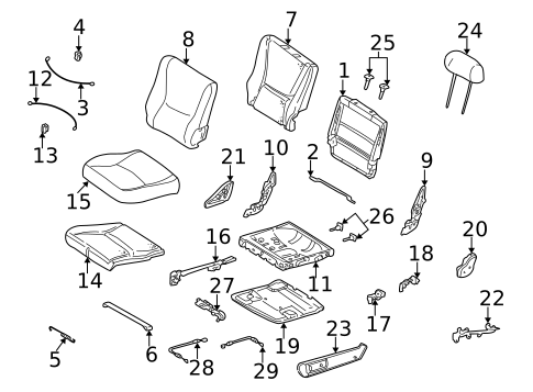 Rear Seat Components for 2002 Mercedes-Benz ML55 AMG #0