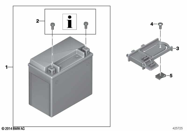 61218389125 - General Electrical System: Agm Batterie - Deka etx14 for BMW-Motorrad Image