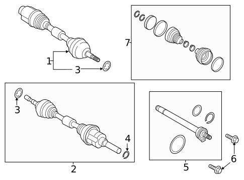 CV Components for 2021 Lincoln Nautilus #0