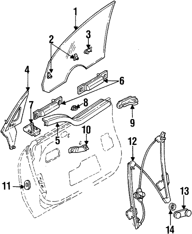 4783499 - Body: Door Glass for Mopar Image