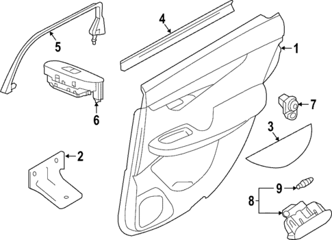Interior Trim - Rear Door for 2025 INFINITI QX55 #0