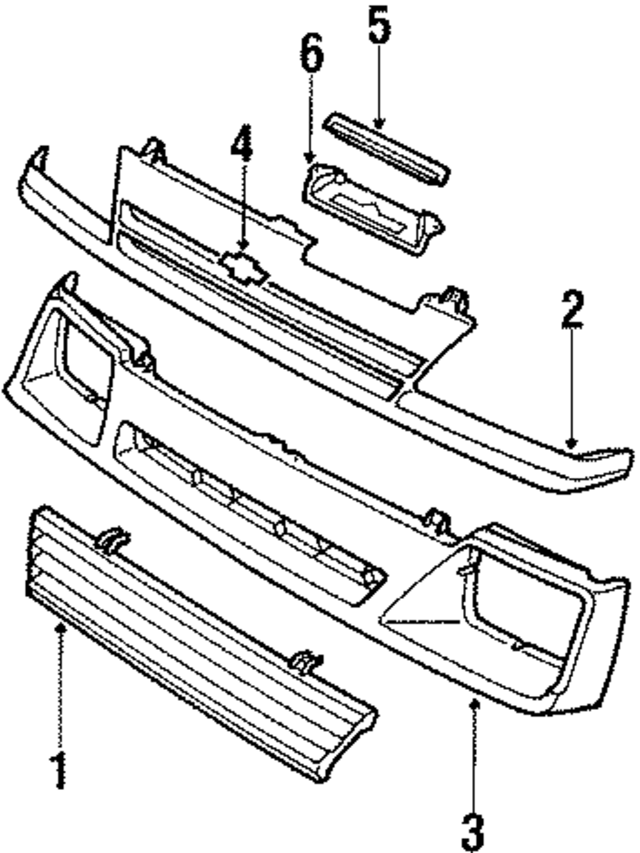 96054925 - Body: Grille for GM Image