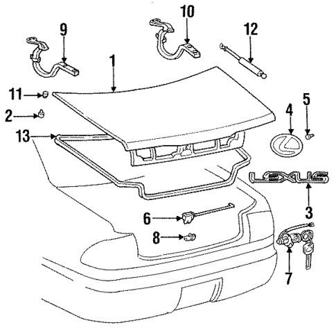 Trunk for 1993 Lexus GS300 #0