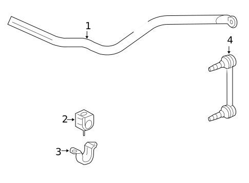 Stabilizer Bar & Components for 2005 Chevrolet Colorado #1