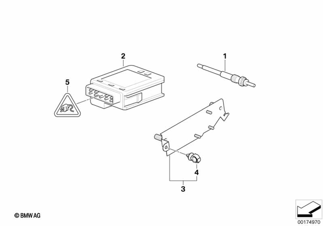 12237807277 - Engine Electrical System: Glow Plug for BMW: 335d, X5 3.5d, X5 35dX Image