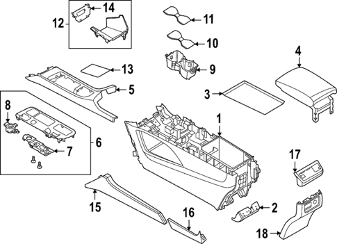 Front Console for 2025 INFINITI QX60 #0