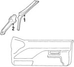 22593308 - Body: Windshield Trim for Chevrolet: Beretta Image