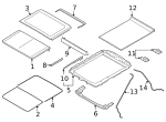 ML3Z1654022B - : Genuine Ford 21-25 F-150 Sunroof Water Trough Drip Rail ML3Z-1654022-B for Ford Image
