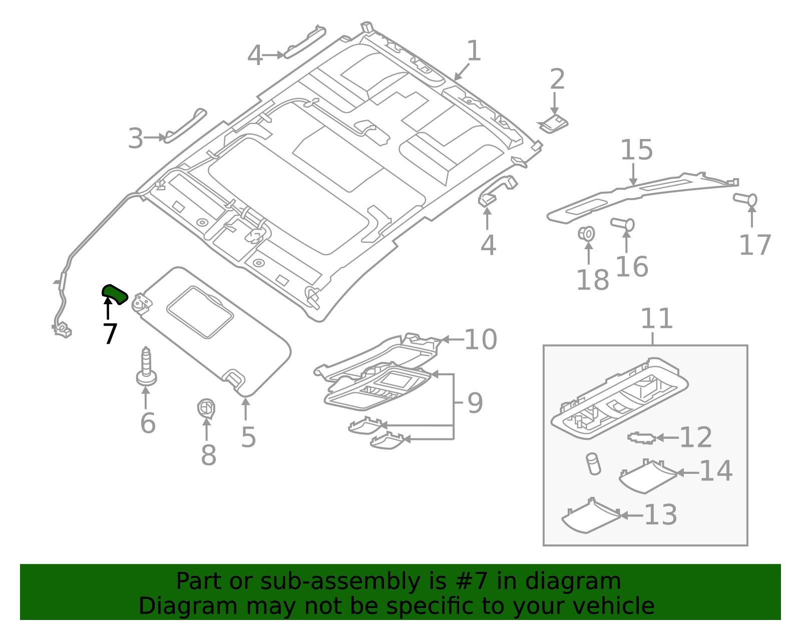 96420-EZ00A - Sun Visor Cap 2016-2024 Nissan | Official Nissan