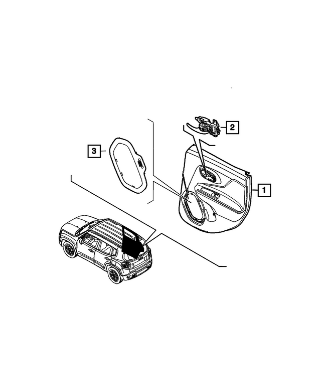5UW86U00AA - : Door Trim Panel Bezel, Right for Mopar Image