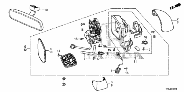 Mirror (2) for 2014 Honda Civic #0