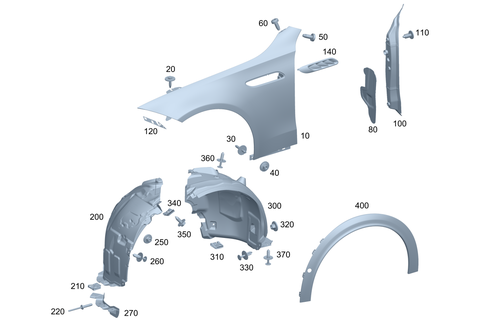 Front Fender/Wheel Well Cover for 1984 Mercedes-Benz 300CD #0