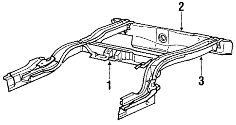 Rear Floor & Rails for 1984 Chrysler Town & Country #0