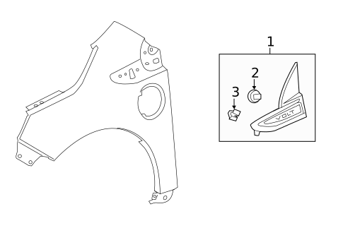 Exterior Trim - Fender for 2011 Chevrolet Volt #0