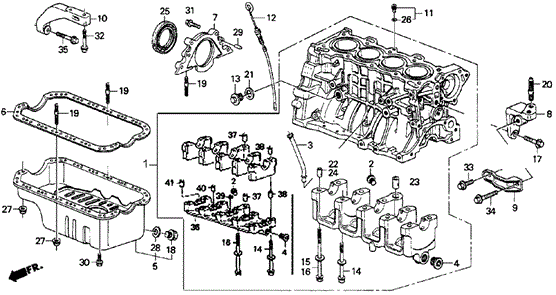 Cylinder Block - Oil Pan for 1991 Honda CRX #0