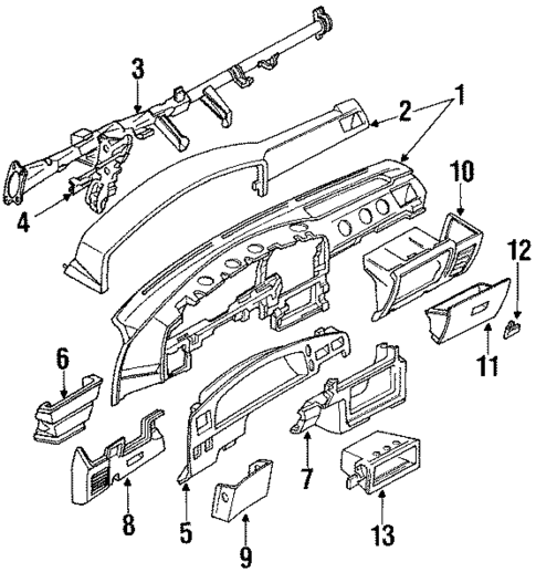 Instrument Panel for 1991 Toyota 4Runner #0