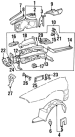 12537184 - Body: Apron Assembly for Buick: Riviera | Oldsmobile: Aurora Image