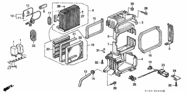 A/C Cooling Unit for 2001 Honda CR-V #0