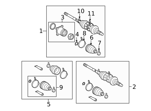 Drive Axles for 2006 Toyota Highlander #1