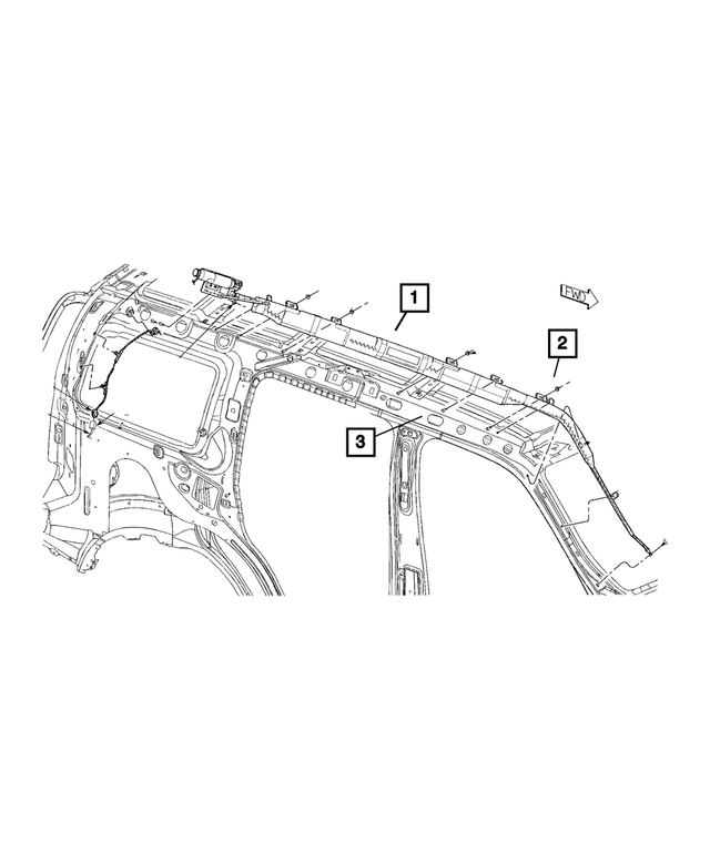 52112101AL - Restraints: Side Curtain Air Bag, Left for Mopar Image