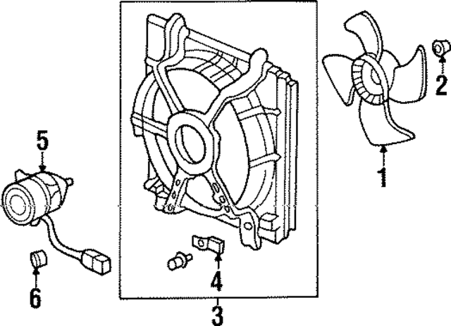 19017PK1004 - : Engine Cooling Fan Motor Wiring Harness Clip for Honda Image