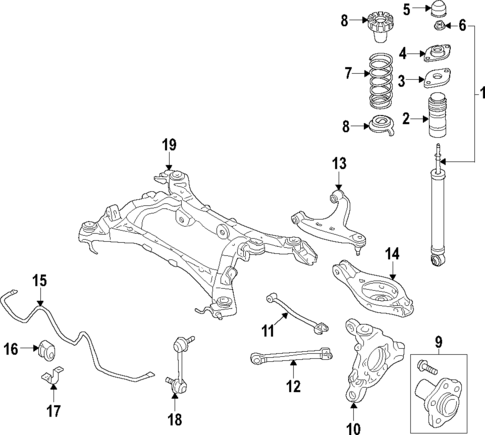 Rear Suspension for 2016 INFINITI QX50 #0