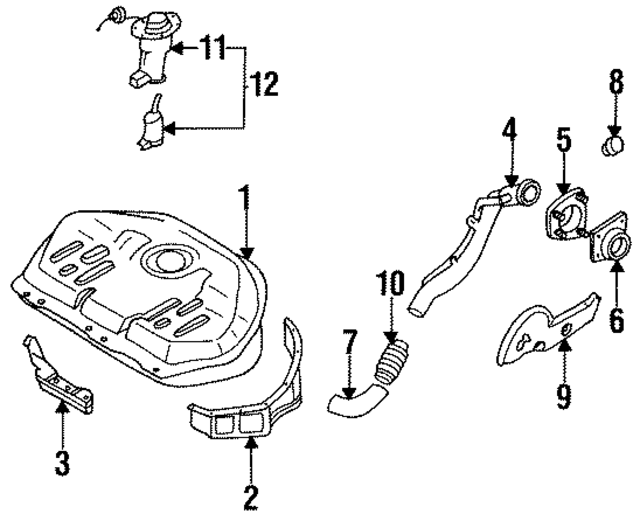 1720242E00 - Fuel System: Fuel Tank for Nissan: Maxima, Pulsar NX, Sentra, Stanza Image