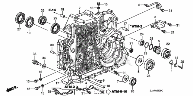 AT Torque Converter Case for 2007 Acura RL #0