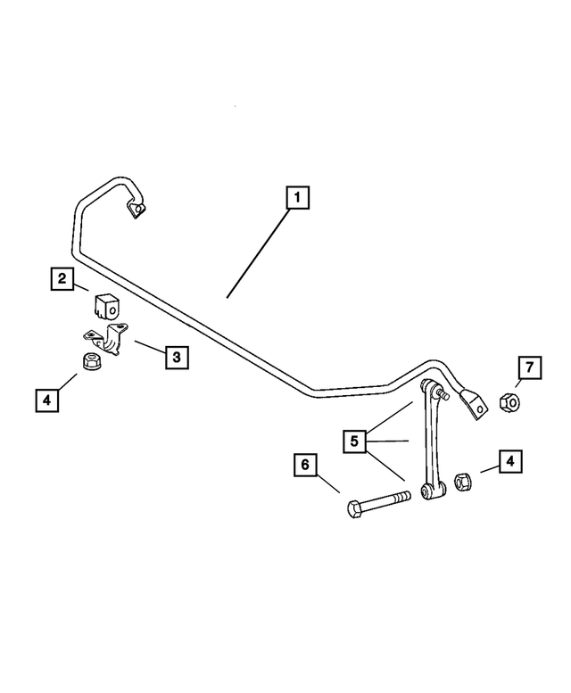 5104992AA - Rear Suspension: Rear Sway Bar for Mopar Image
