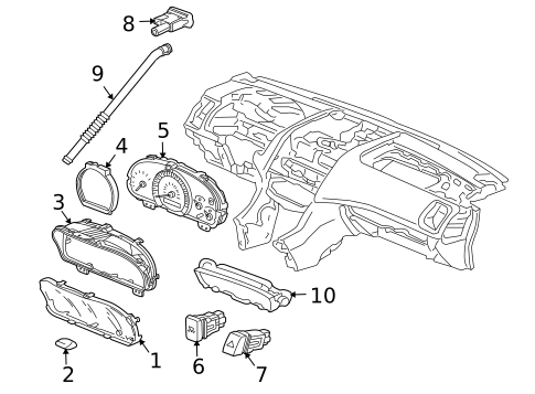 Cluster & Switches for 2007 Honda Accord #2