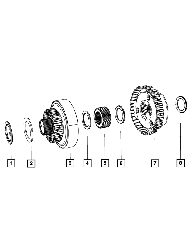 4799459 - 545RFE; 5-Speed; Automatic Transmission: Needle Roller Thrust Bearing for Mopar Image