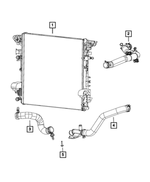 68280781AD - Cooling: Radiator Inlet Hose for Mopar Image