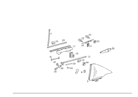 Rear-Side Window for 1989 Mercedes-Benz 300CE #0