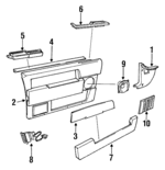 9145301 - Body: Cowl Kick Panel for Volvo: 940, 960 Image