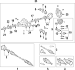 9036841001 - : Differential Carrier Bearing (Front, Rear) for Toyota: Camry, Celica, Highlander, Previa, RAV4, Sienna, Van Image