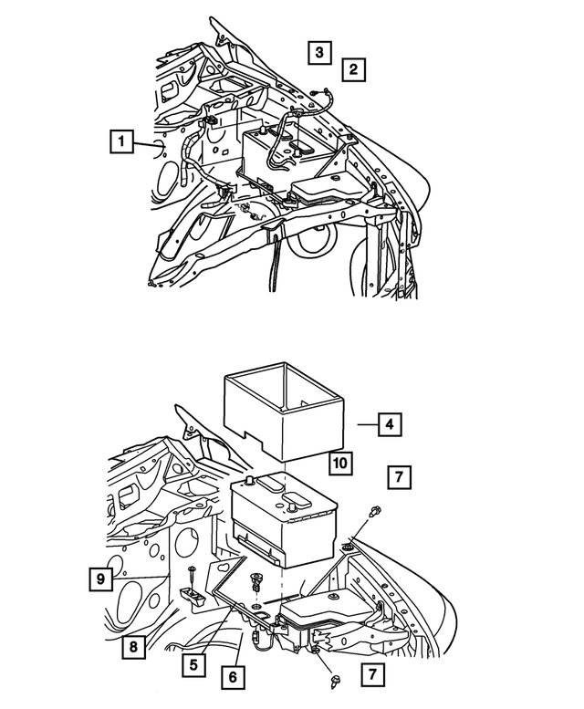 55275831AC - Electrical: Battery Tray for Mopar Image image