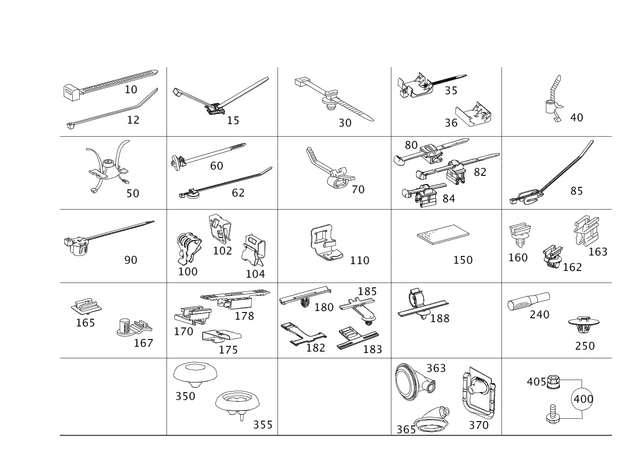 9959006 - Electrical Equipment and Instruments: Cable Tie for Mercedes-Benz Image