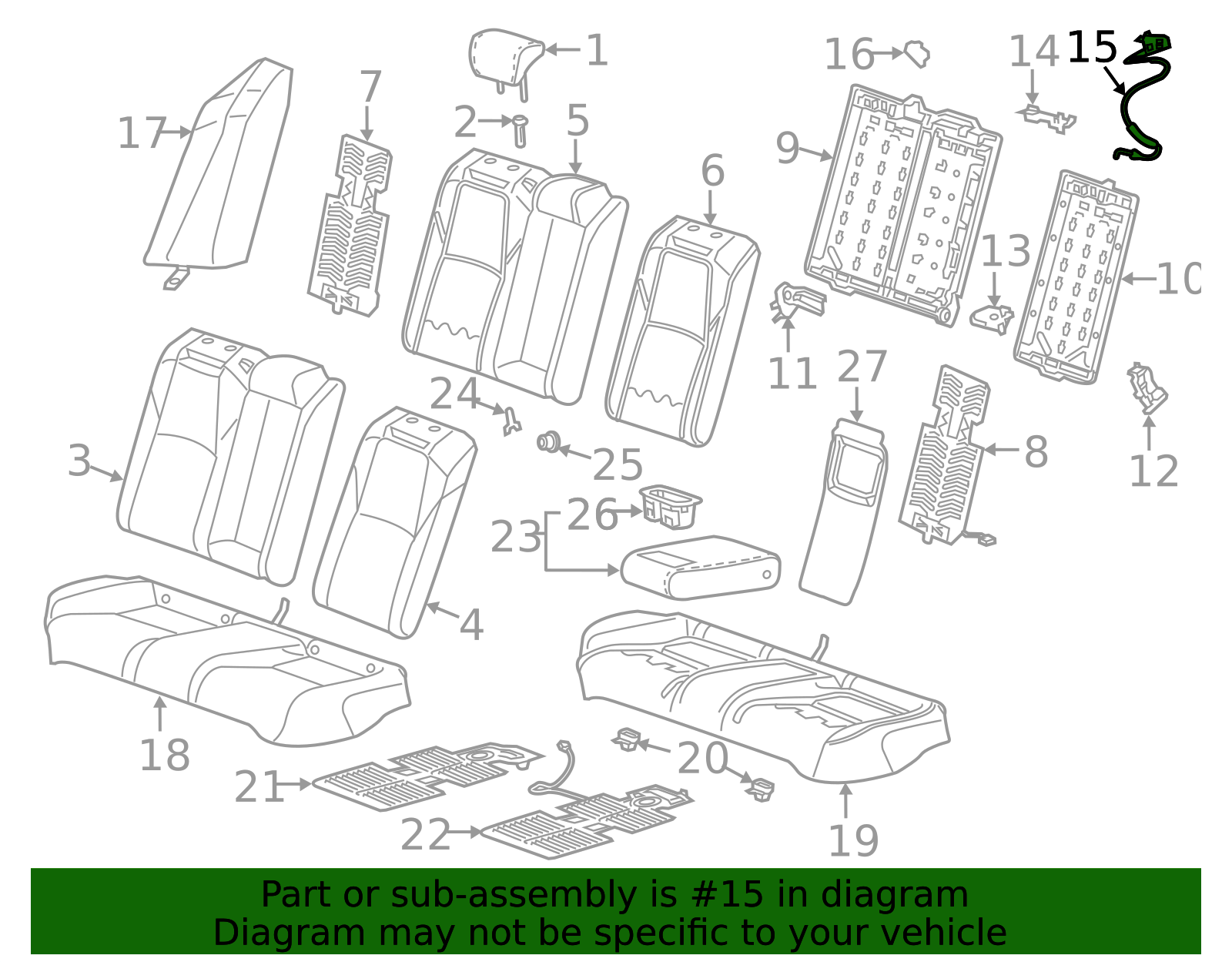 82621-TVA-003 - 2018-2025 Honda Accord - Cable Assembly L Rear