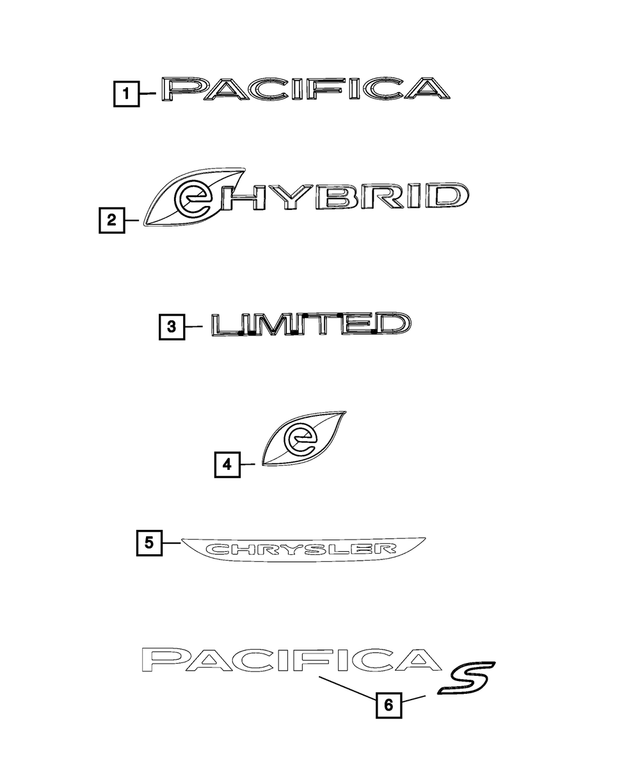 68465304AA - Exterior Ornamentation: Liftgate Nameplate for Mopar Image image