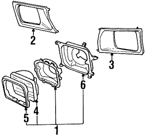 Headlamp Components for 1985 Saab 900 #0