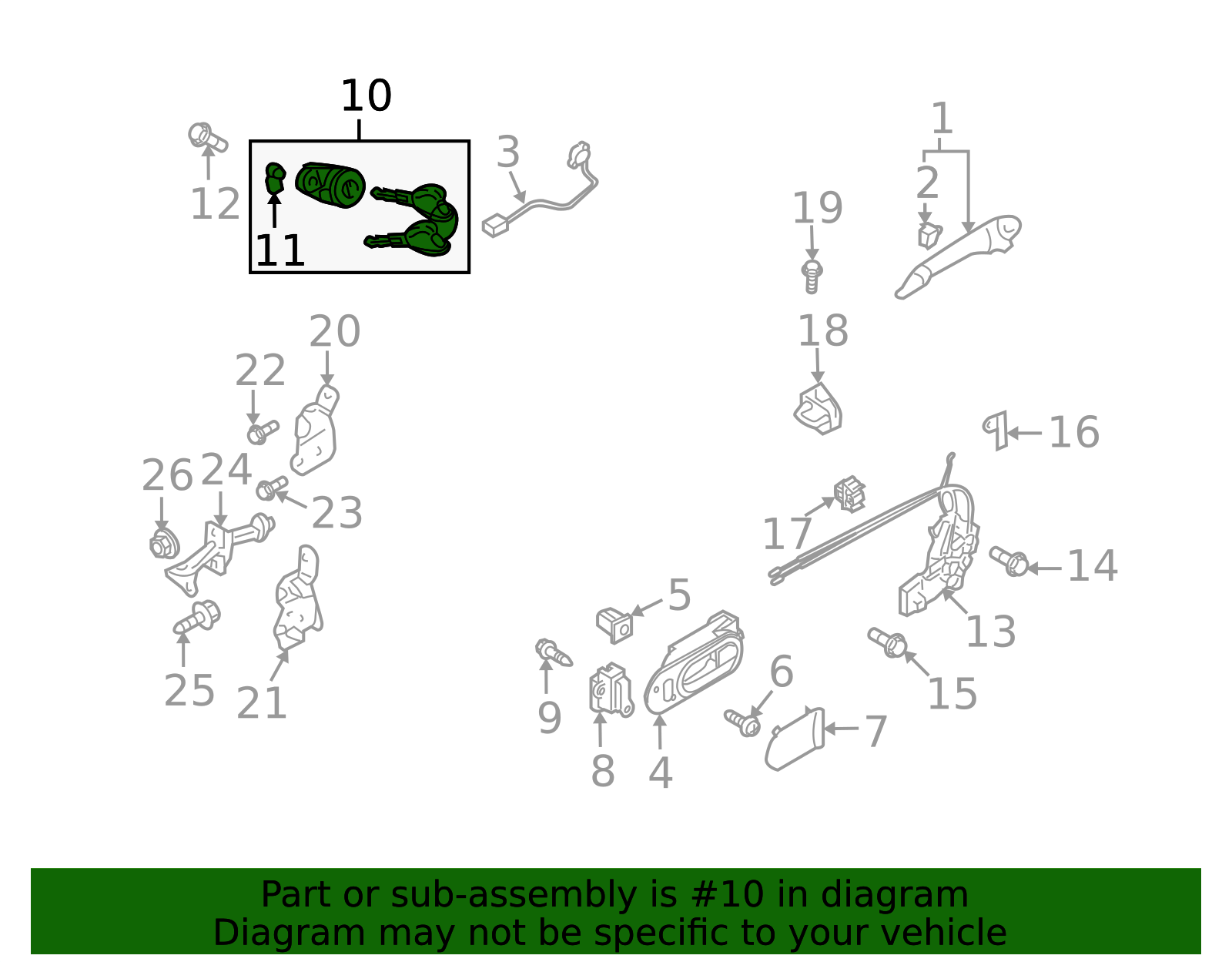 FEY1-76-220 - Lock Cylinder - 2004-2011 Mazda | Mazda Swag