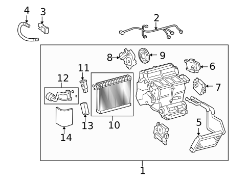 Evaporator & Heater Components for 2012 Lexus IS350 #0