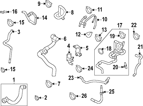 Hoses & Lines for 2024 Porsche Cayenne #0