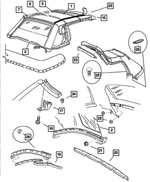WA141UHAC - Body Sheet Metal Except Doors: Folding Top Cover for Mopar Image