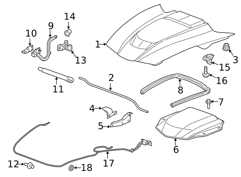 Control Cables for 2019 Chevrolet Corvette #0