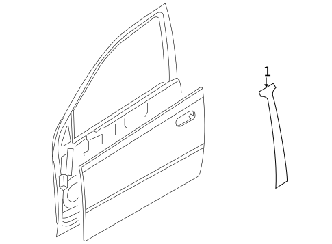 Exterior Trim - Front Door for 2009 Chevrolet Aveo #0