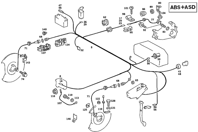 2015402535 - Electrical Equipment and Instruments: Wiring Harness for Mercedes-Benz: 190, 190D, 190E Image image
