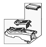 29068044028V48 - Body: Rear Console for Mercedes-Benz Image